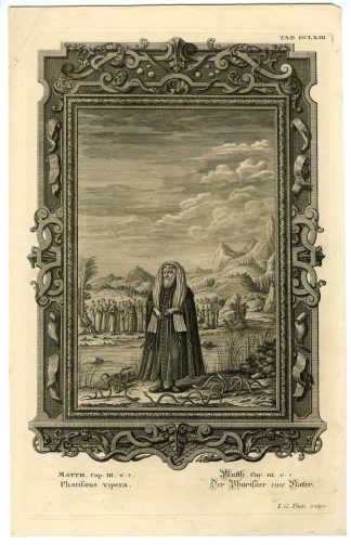 Antique Print-NEW TESTAMENT-PHARISEES-BROOD OF VIPERS-Pinz-Scheuchzer-1731