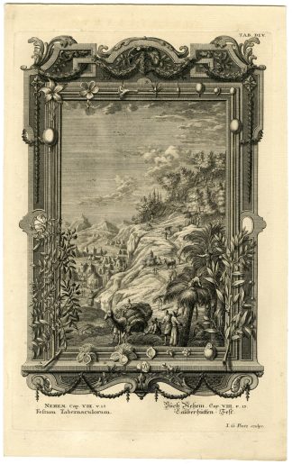 Antique Print-OLD TESTAMENT-NEHEMIAH-FEAST OF TABERNACLES-Pinz-Scheuchzer-1731