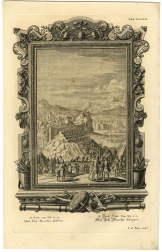 Antique Print-OLD TESTAMENT-JOAB-ABEL BETH MAAKAH-SIEGE-SHEBA-Scheuchzer-1731