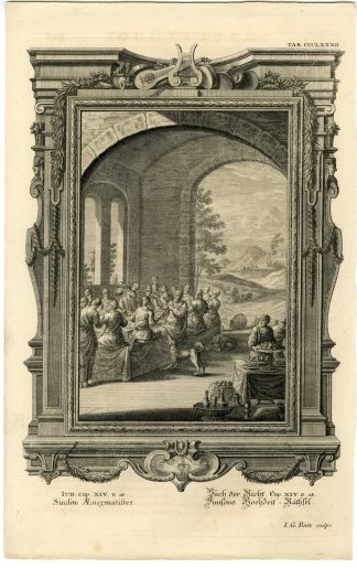 Antique Print-OLD TESTAMENT-BOOK OF JUDGES-SAMSON-MARRIAGE-Pinz-Scheuchzer-1731