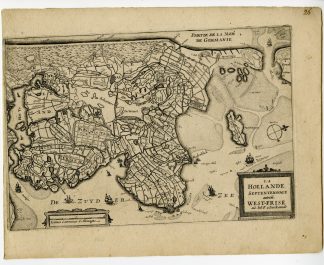 Rare-Antique Map-NOORD HOLLAND-NORTH-NETHERLANDS-Colom-c. 1635
