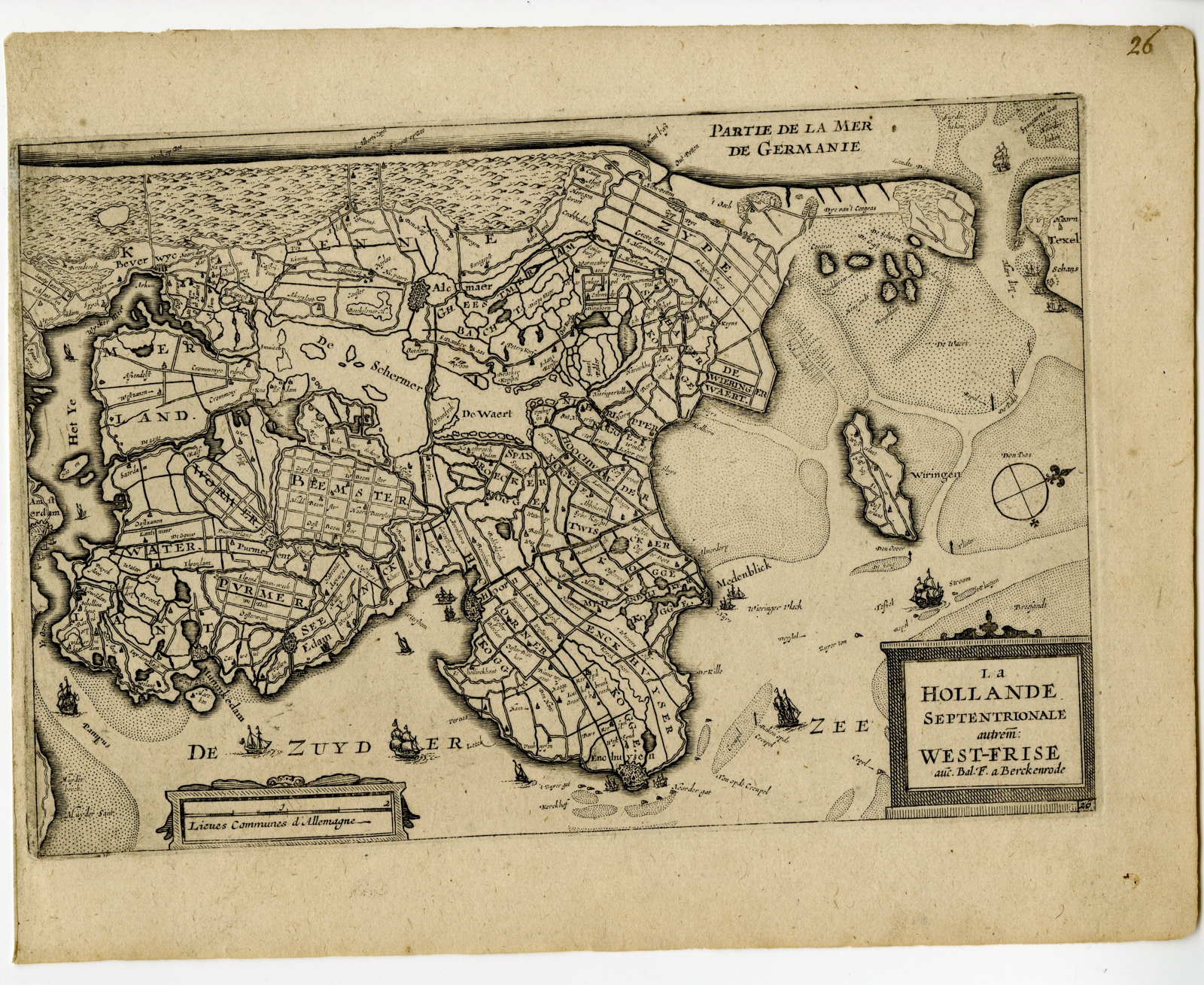 Pictura 06273 416x340 Rare-Antique Map-NOORD HOLLAND-NORTH-NETHERLANDS-Colom-c. 1635