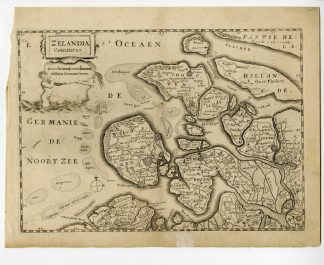 Rare-Antique Map-ZEELAND-ZELANDIA COMITATUS-NETHERLANDS-Colom-c. 1635
