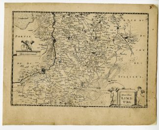 Rare-Antique Map-DUCHY OF LIMBURG-BELGIUM-DUCATUS-NETHERLANDS-Colom-c. 1635