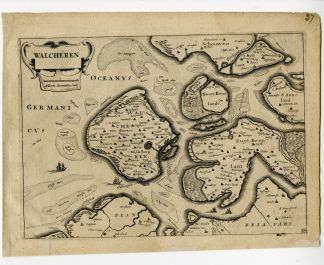 Rare-Antique Map-WALCHEREN-ZEELAND-NETHERLANDS-Colom-c. 1635