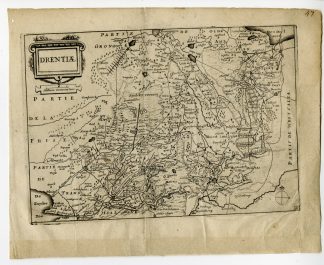 Rare-Antique Map-DRENTHE-DRENTIAE-NETHERLANDS-Colom-c. 1635