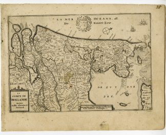 Rare-Antique Map-NOORD HOLLAND-ZUID-NETHERLANDS-Colom-c. 1635
