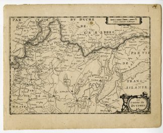 Rare-Antique Map-COUNTY OF ZUTPHEN-GELDERLAND-NETHERLANDS-Colom-c. 1635