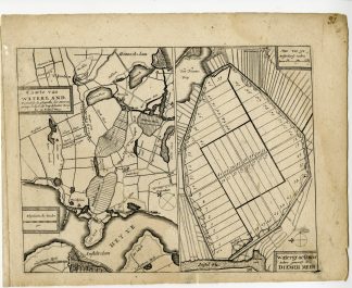 Rare-Antique Map-WATERLAND-DIEMERMEER-NETHERLANDS-NOORD HOLLAND-Colom-c. 1635