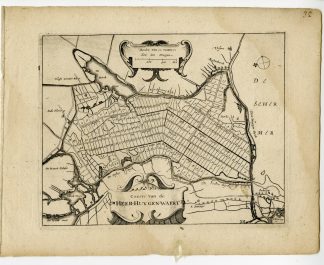 Rare-Antique Map-HEERHUGOWAARD-POLDER-NETHERLANDS-NOORD HOLLAND-Colom-c. 1635