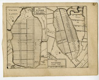 Rare-Antique Map-PURMER-WORMER-POLDER-NETHERLANDS-NOORD HOLLAND-Colom-c. 1635