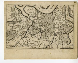 Rare-Antique Map-VIER AMBACHTEN-ZEELAND-TERNEUZEN-HULST-Colom-c. 1635