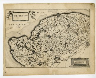Rare-Antique Map-WESTERGO-FRIESLAND-NETHERLANDS-Colom-c. 1635
