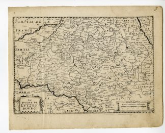 Rare-Antique Map-DUCHY OF LUXEMBOURG-LUTZENBOURG-Colom-c. 1635