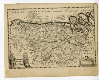 Rare-Antique Map-FLANDERS-FLANDRIAE-ZEELAND-BELGIUM-NETHERLANDS-Colom-c. 1635