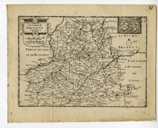 Rare-Antique Map-HAINAUT-HENEGOUWEN-HAYNAULT-BELGIUM-FLANDERS-Colom-c. 1635