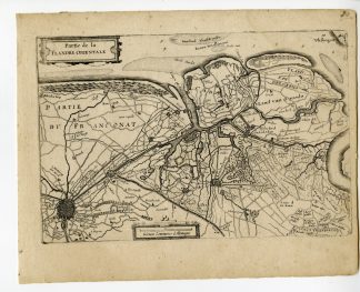 Rare-Antique Map-FLANDRE ORIENTALE-BELGIUM-EAST FLANDERS-BRUGGE-Colom-c. 1635