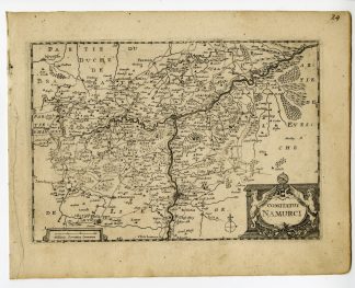 Rare-Antique Map-COUNTY OF NAMEN-NAMUR-BELGIUM-Colom-c. 1635
