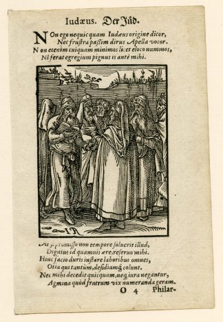 Antique Print-JEWISH-FIGURE-WOODCUT-RENAISSANCE-NUREMBERG-Amman-1582