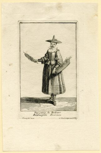 Antique Print-BRABANT-PEASANT-WOMAN-COSTUME-Picart-1728