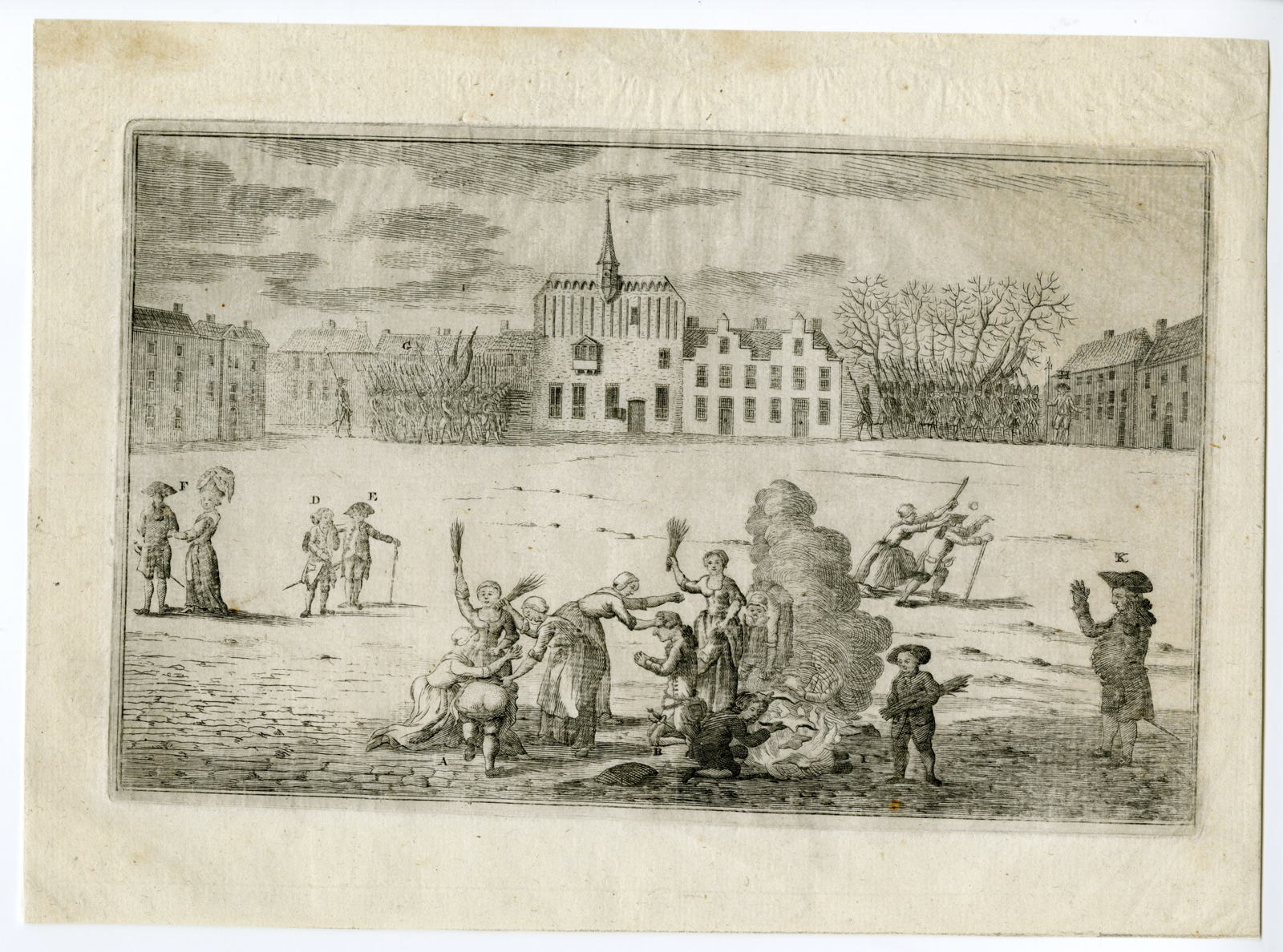 , Rare-Antique Master Print-ARNHEM-SATIRICAL-PRINT-MAYORS-PUNISHED-Nyhoff-1784, Pictura Antique Prints