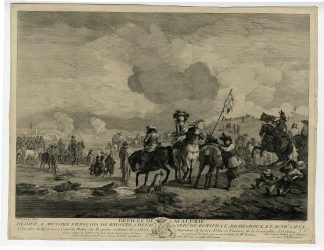 Antique Master Print-CAVALRY-MILITARY-PARADE-SIEGE-Beaumont-Wouwerman-1739-1769