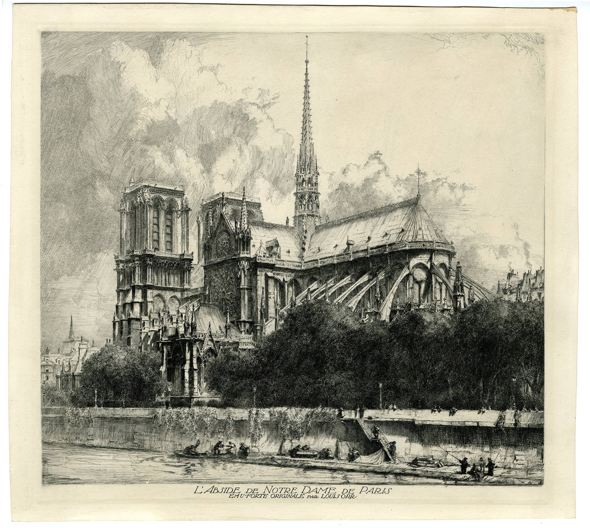 , Antique Master Print-NOTRE-DAME-DE-PARIS-Orr-19th c., Pictura Antique Prints