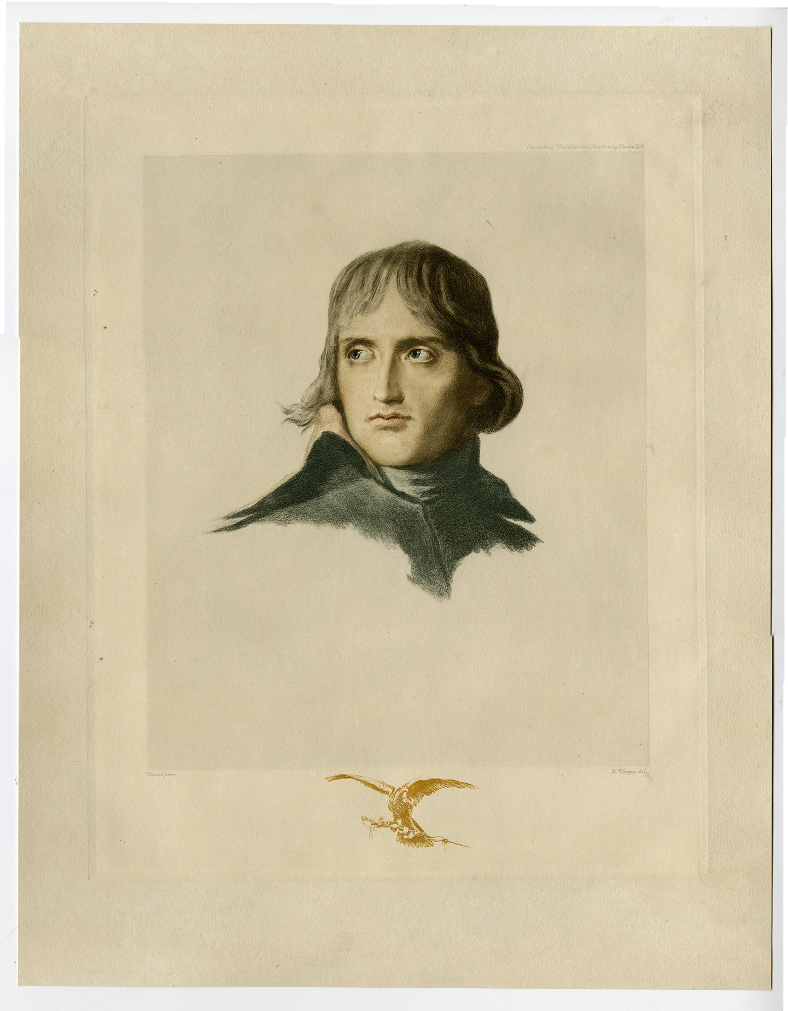 , Antique Master Print-NAPOLEON-BONAPARTE-Varges-David-19th c., Pictura Antique Prints