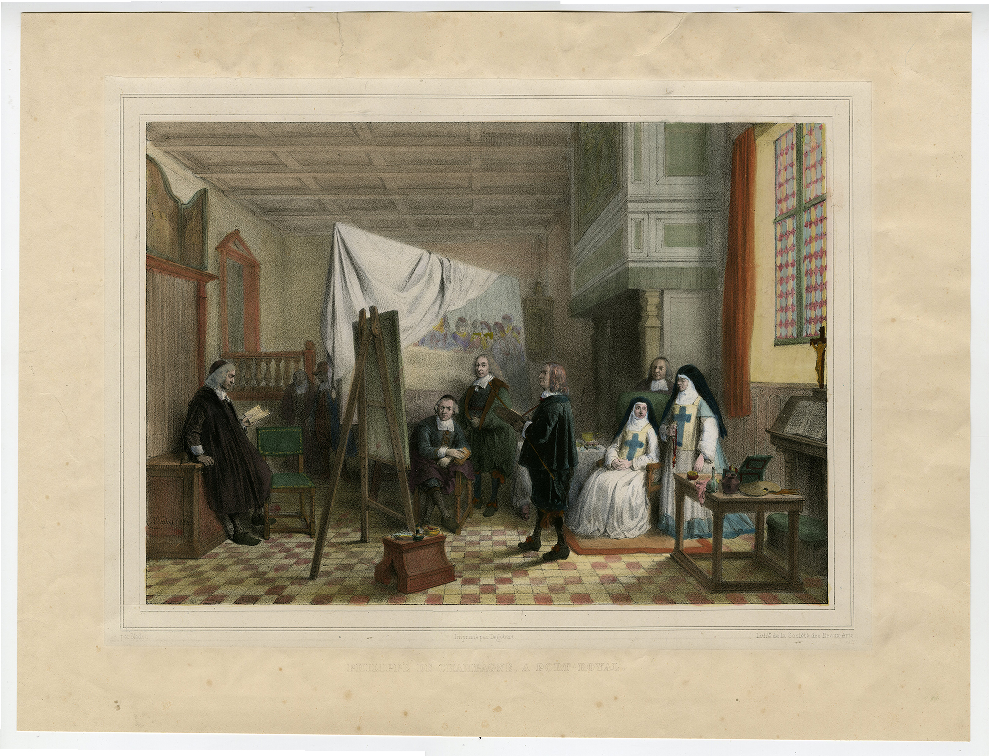 Pictura 07138 416x318 Antique Master Print-PHILIPPE-DE-CHAMPAIGNE-PORT-ROYAL-PAINTER-Madou-1842