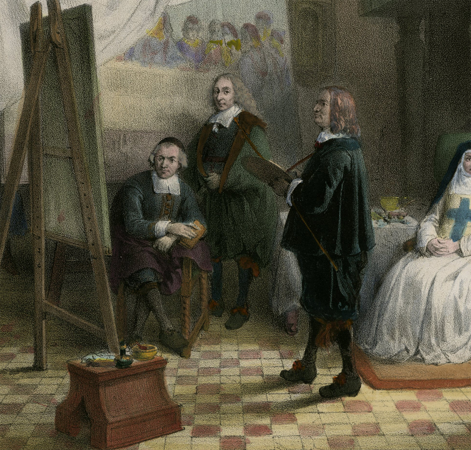 Pictura 07139 416x397 Antique Master Print-PHILIPPE-DE-CHAMPAIGNE-PORT-ROYAL-PAINTER-Madou-1842 - Image 2