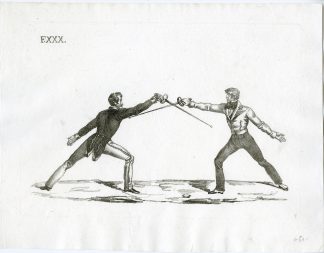 Antique Print-TREATISE-FENCING-PLATE-XXX/30-Rados-1837