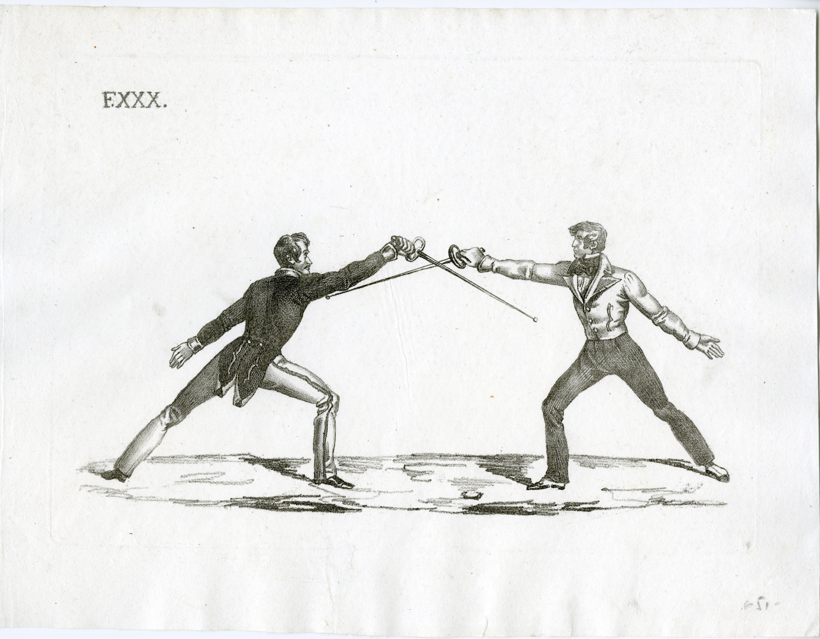 Pictura 07154 416x324 Antique Print-TREATISE-FENCING-PLATE-XXX/30-Rados-1837