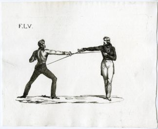 Antique Print-TREATISE-FENCING-PLATE-LV/55-Rados-1837