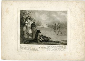 12-Rare-Antique Master Prints-MONTHS-OF-THE-YEAR-Hamilton-c.1806