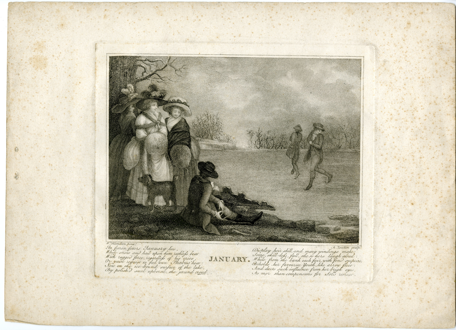 , 12-Rare-Antique Master Prints-MONTHS-OF-THE-YEAR-Hamilton-c.1806, Pictura Antique Prints