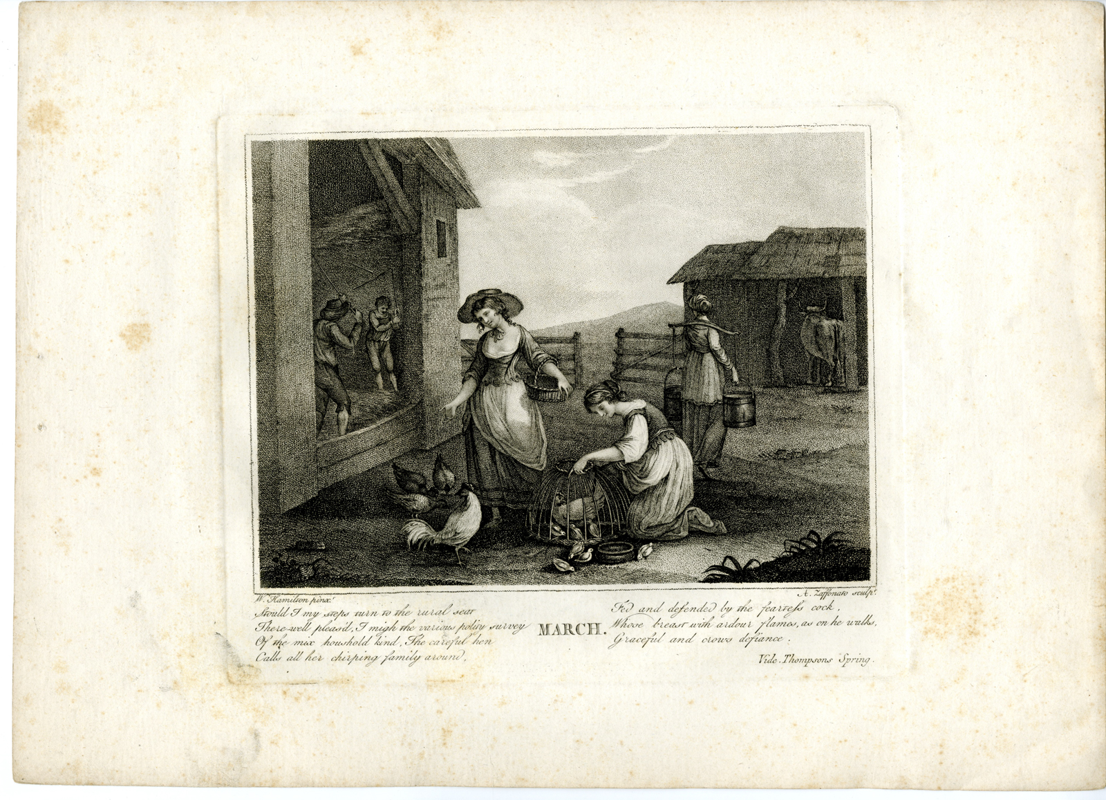 , 12-Rare-Antique Master Prints-MONTHS-OF-THE-YEAR-Hamilton-c.1806, Pictura Antique Prints