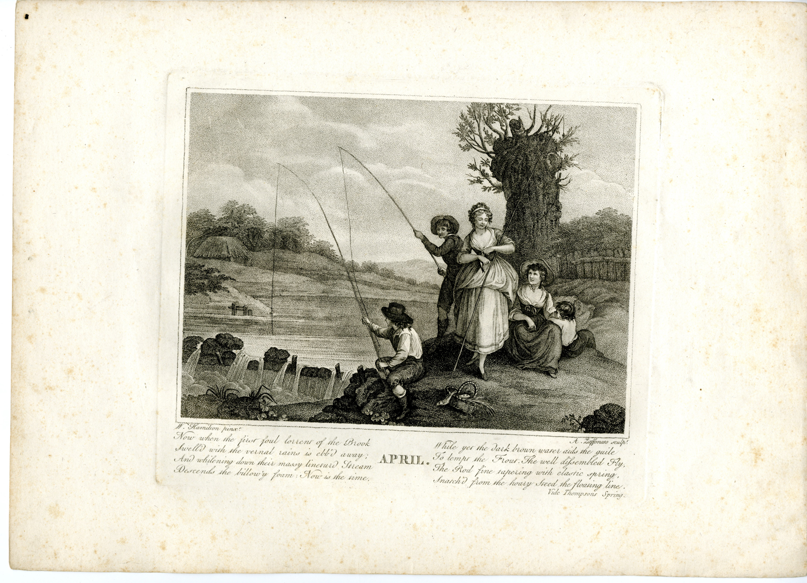 , 12-Rare-Antique Master Prints-MONTHS-OF-THE-YEAR-Hamilton-c.1806, Pictura Antique Prints