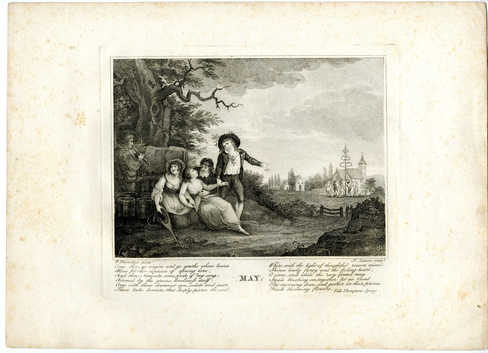 , 12-Rare-Antique Master Prints-MONTHS-OF-THE-YEAR-Hamilton-c.1806, Pictura Antique Prints