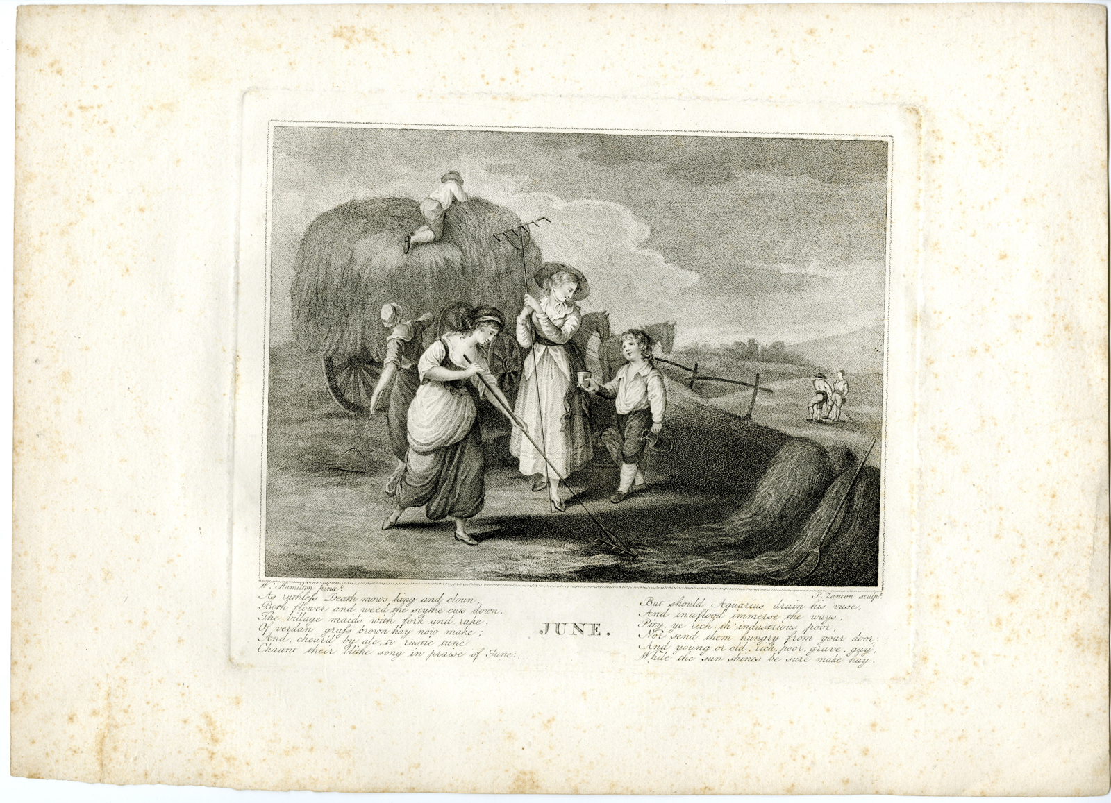 , 12-Rare-Antique Master Prints-MONTHS-OF-THE-YEAR-Hamilton-c.1806, Pictura Antique Prints