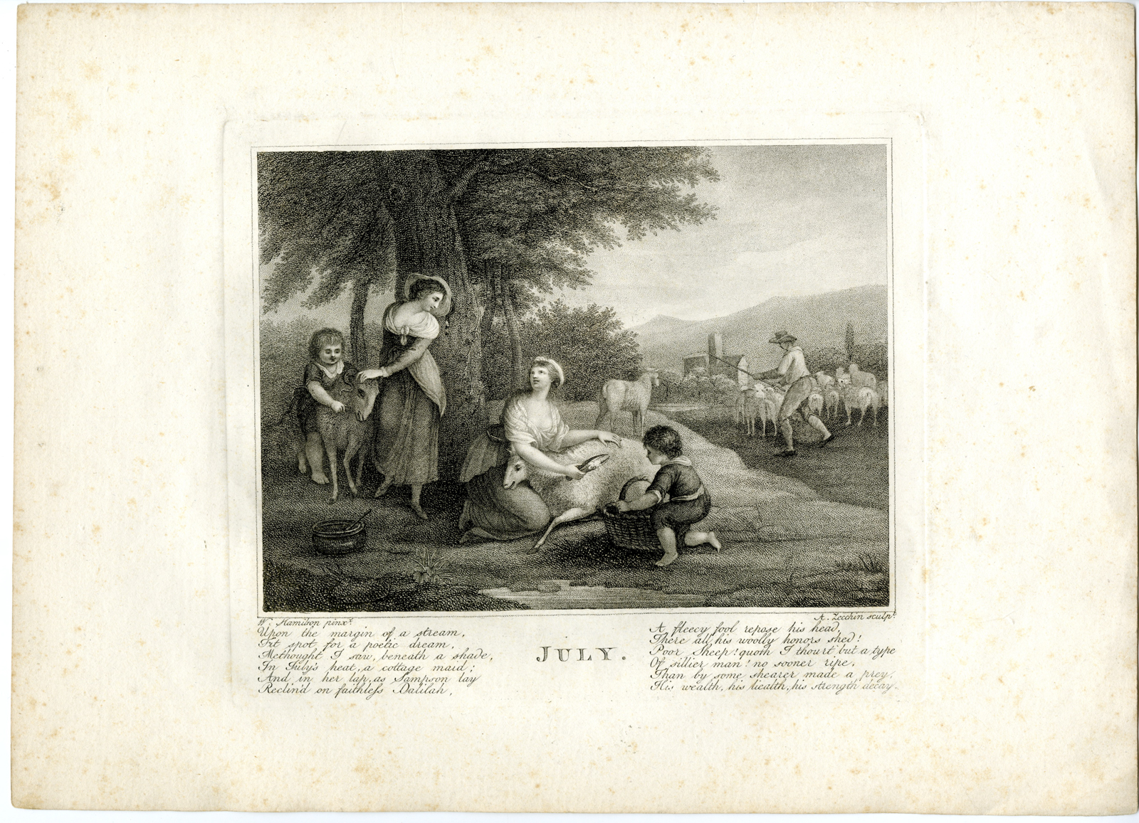 , 12-Rare-Antique Master Prints-MONTHS-OF-THE-YEAR-Hamilton-c.1806, Pictura Antique Prints