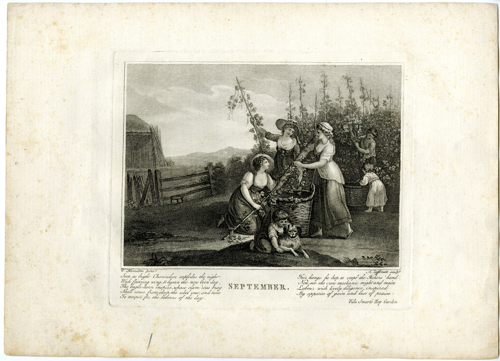 , 12-Rare-Antique Master Prints-MONTHS-OF-THE-YEAR-Hamilton-c.1806, Pictura Antique Prints