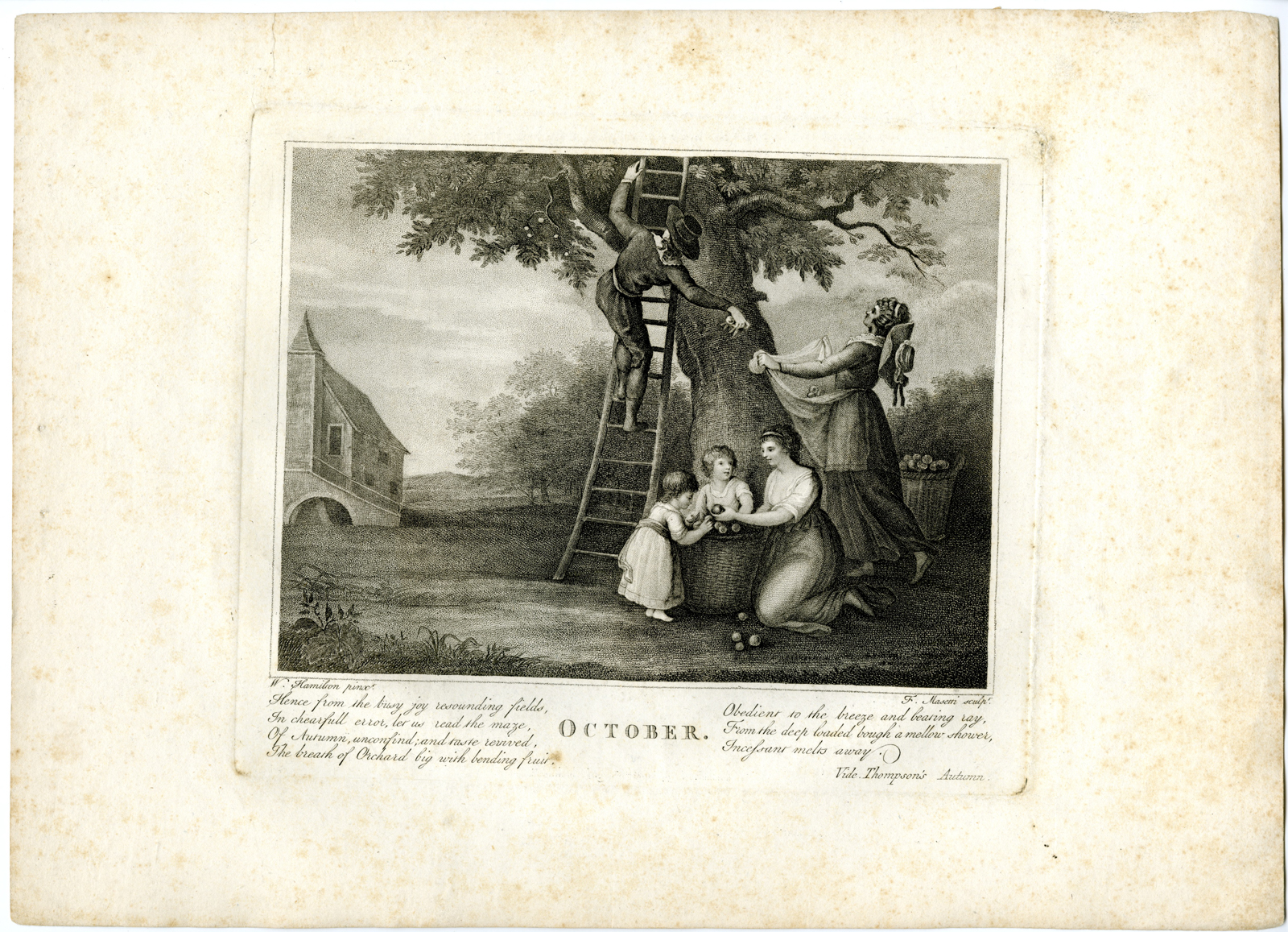 , 12-Rare-Antique Master Prints-MONTHS-OF-THE-YEAR-Hamilton-c.1806, Pictura Antique Prints