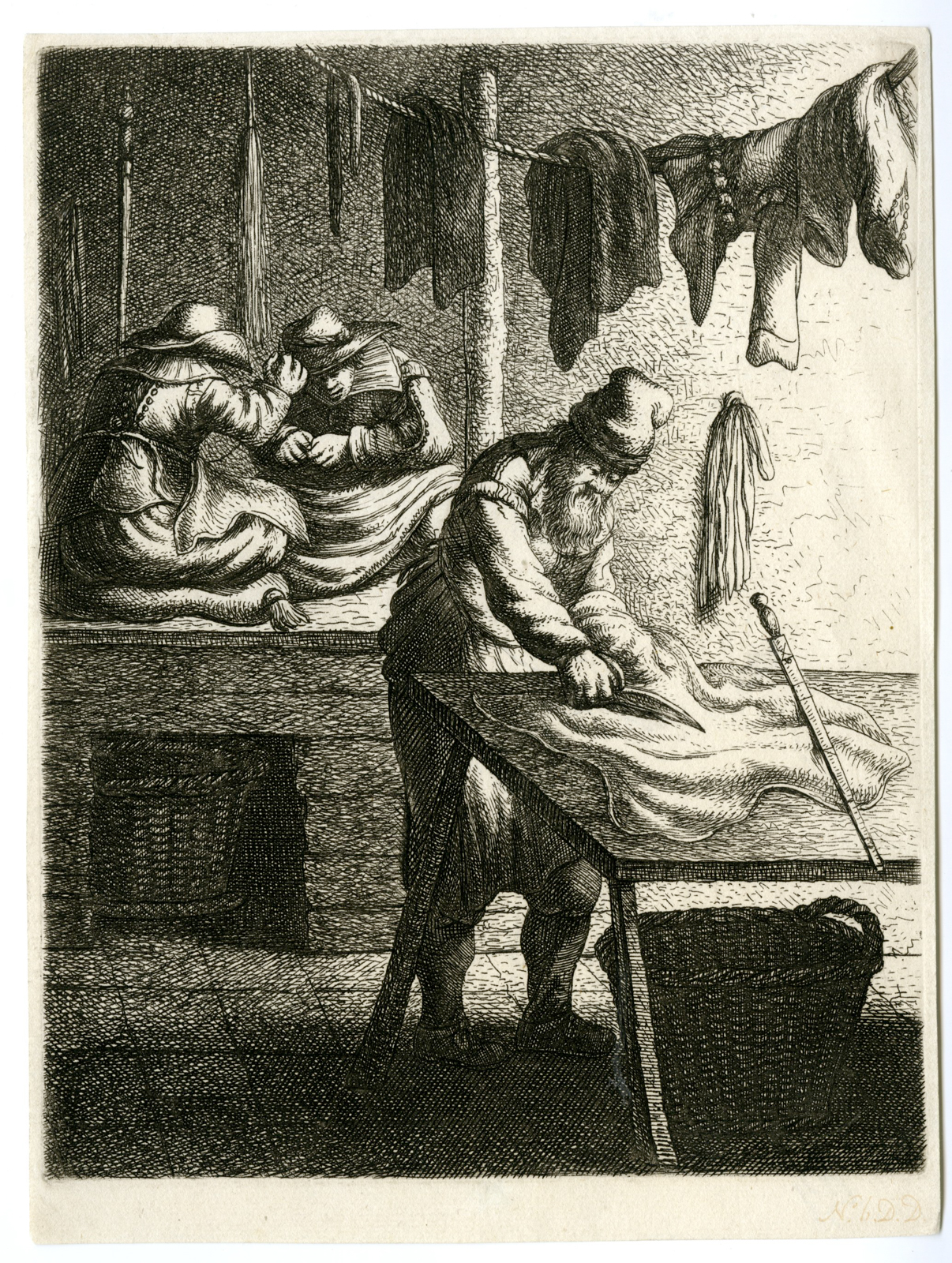, 18-Rare-Antique Master Prints-CRAFTSMEN-SERIES-van Vliet-1635, Pictura Antique Prints