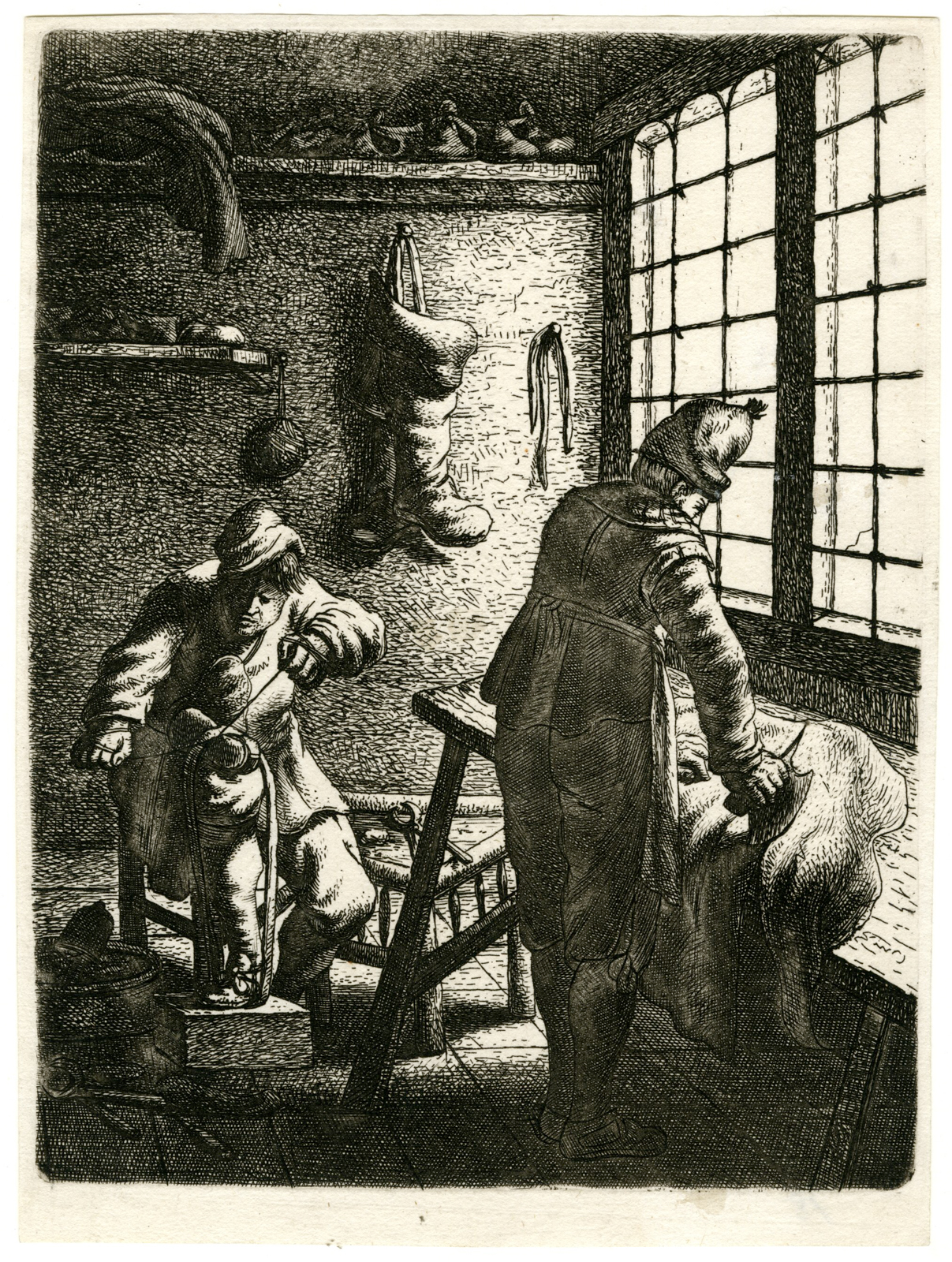 , 18-Rare-Antique Master Prints-CRAFTSMEN-SERIES-van Vliet-1635, Pictura Antique Prints