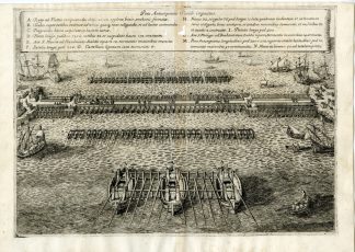 Antique Print-SHIP BRIDGE-SCHELDE RIVER-BELGIUM-ANTWERP-PARMA-Strada-1640