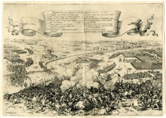 Antique Print-BATTLE-GETE RIVER-BELGIUM-ALVA-PRINCE OF ORANGE-Baur-Strada-1640