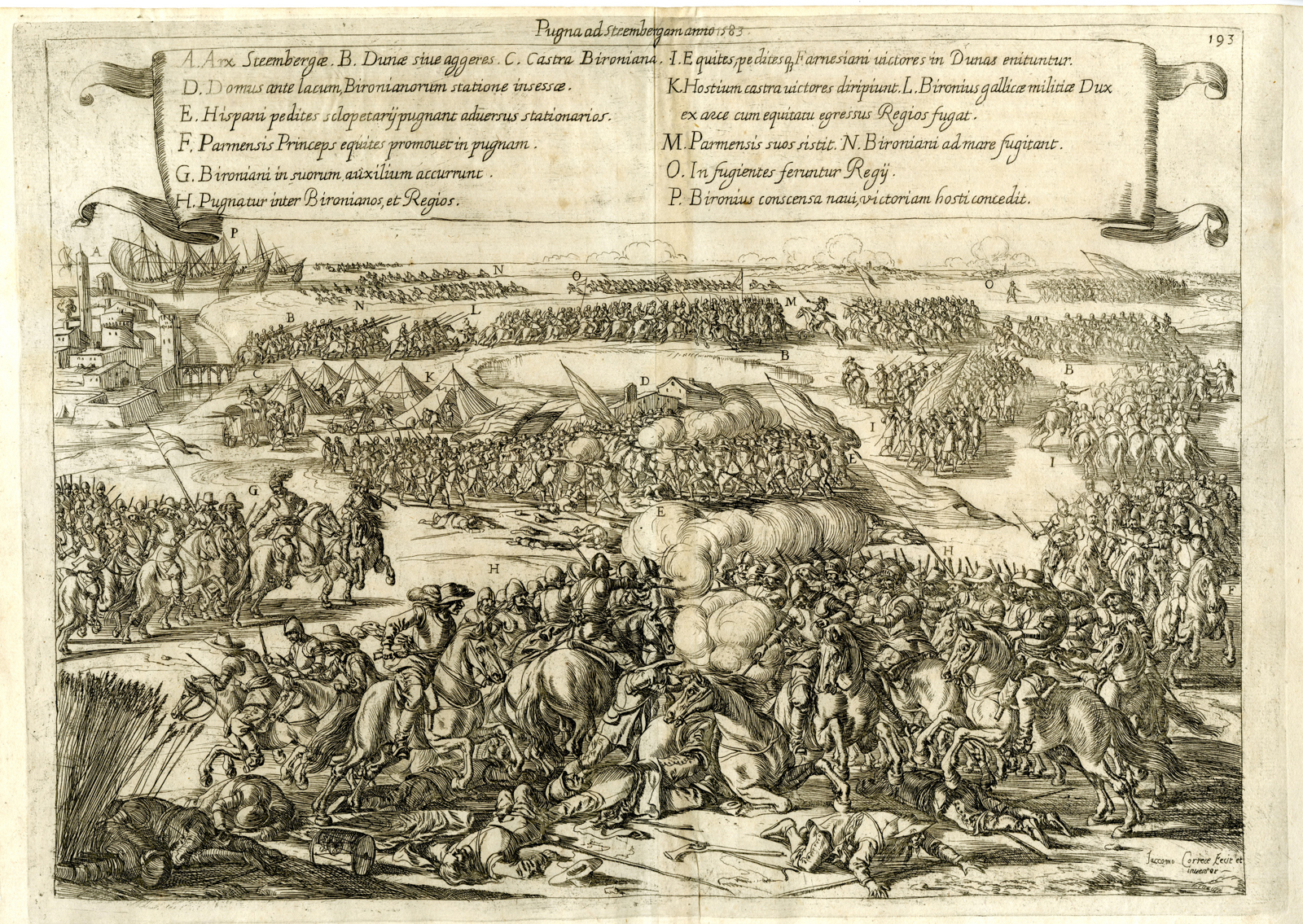 , Antique Print-STEENBERGEN-BATTLE-NETHERLANDS-80 YEARS WAR-Cortese-Strada-1640, Pictura Antique Prints