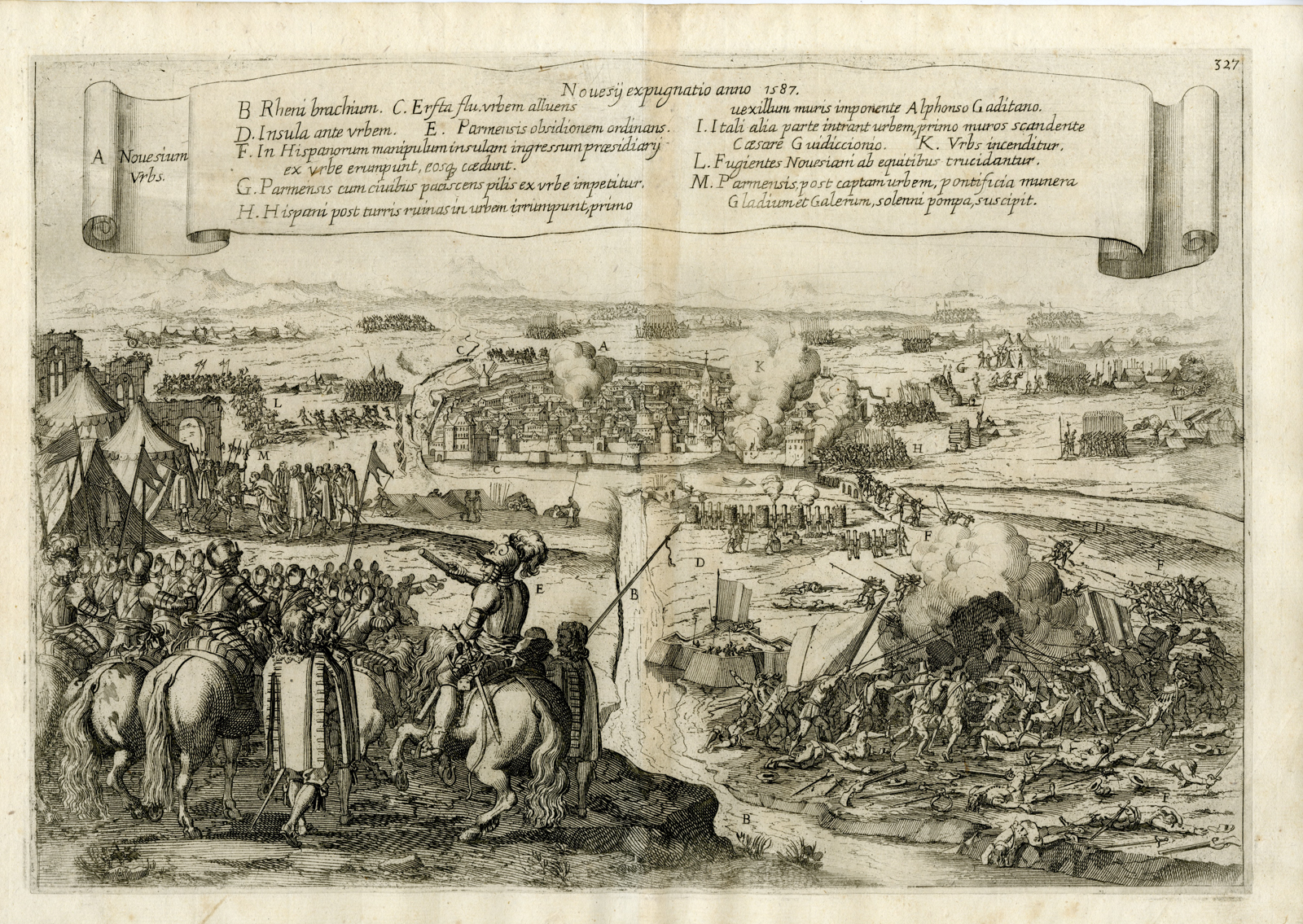 , Antique Print-NEUSS-SIEGE-GERMANY-EIGHTY YEARS? WAR-Strada-1640, Pictura Antique Prints
