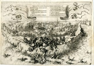 Antique Print-BATTLE-ARMY-OOSTERWEEL-BELGIUM-ANTWERP-Baur-Strada-1640