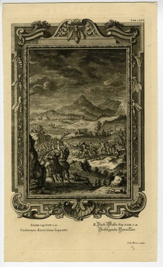 Antique Print-OLD TESTAMENT-EXODUS-ISRAELITES-HORNET-Pinz-Scheuchzer-1731